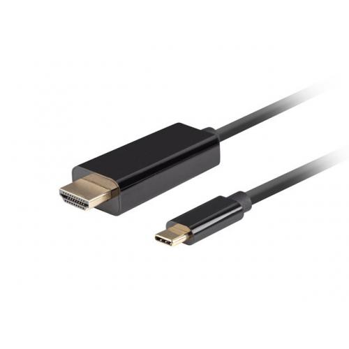 Cablu Lanberg CA-CMHD-10CU-0005-BK, USB-C - HDMI, 1m, Black