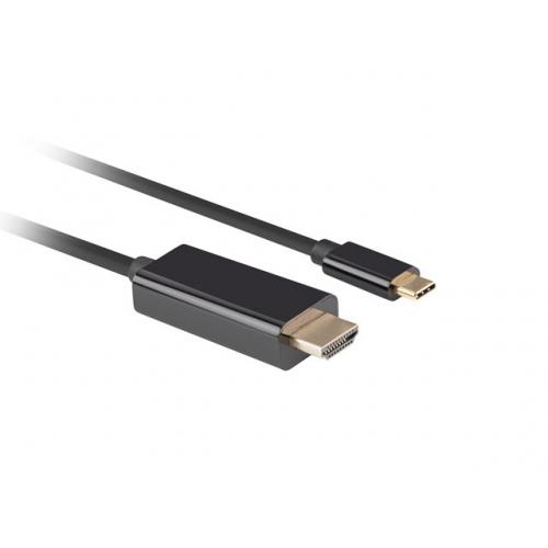 Cablu Lanberg CA-CMHD-10CU-0005-BK, USB-C - HDMI, 1m, Black