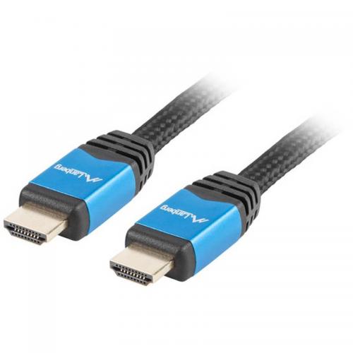 Cablu Lanberg Premium CA-HDMI-20CU-0010-BL, HDMI - HDMI, 1m, Black