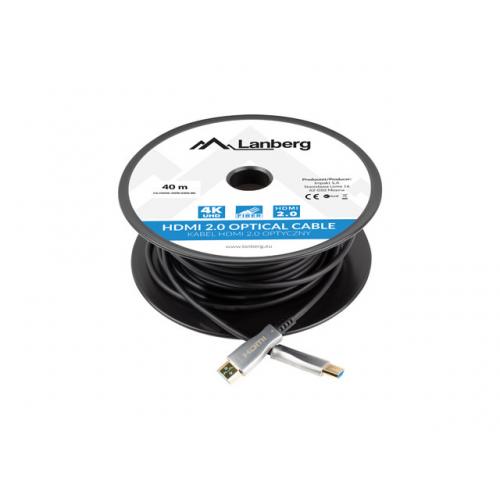 Cablu Lanberg CA-HDMI-20FB-0400-BK, HDMI - HDMI, 40m, Black