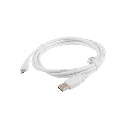 Cablu de date Lanberg CA-USBM-10CC-0018-W, USB - micro USB, 1.8m, White