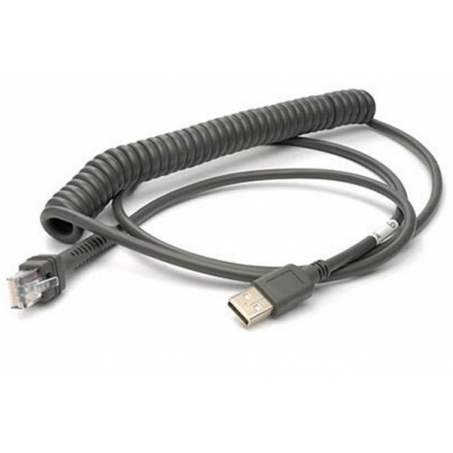 Cablu USB Datalogic CAB-467 pentru Cititoare coduri de bare PowerScan, USB-A, 3.6m, Gray