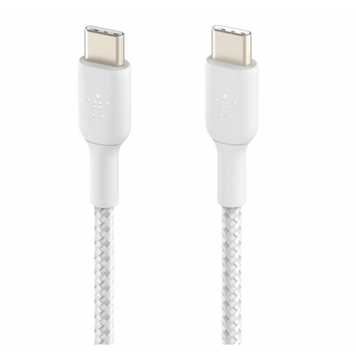 Cablu de date Belkin CAB004BT2MWH, USB-C male - USB-C male, 2m, White