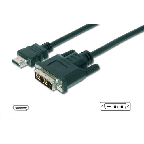 Cablu ASSMANN HDMI Male - DVI-D (18+1) Male, 5m, Black