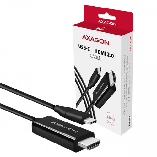 Cablu Axagon USB-C - HDMI, 1.8m, Black