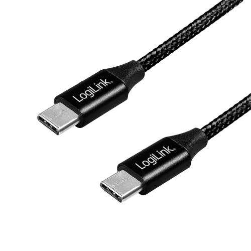 Cablu de date Logilink CU0153, USB-C - USB-C, 0.3m, Red