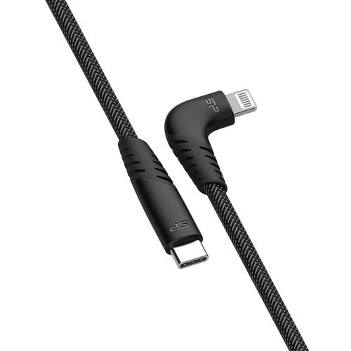 Cablu de date Silicon Power, USB-C - Lightning, 1m, Black