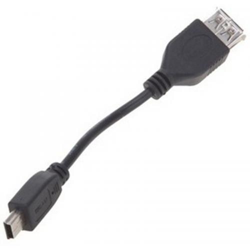 Cablu de date SSK OTG-010MI, USB 2.0 Female - Mini USB Male, 0.12m, Black