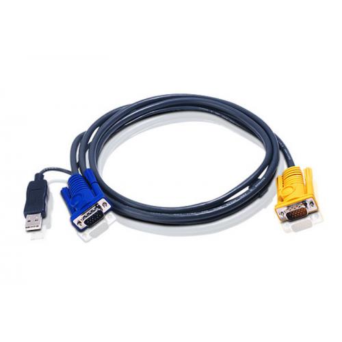 Cablu KVM Aten 2L-5205UP, 2x VGA - 1x USB, 5m, Black