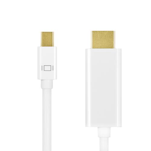 Cablu Logilink CV0125, Mini DisplayPort - HDMI, 5m, White