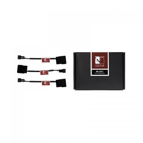 Cablu modding Noctua, 4-pin Molex male - 3-pin fan male, Black