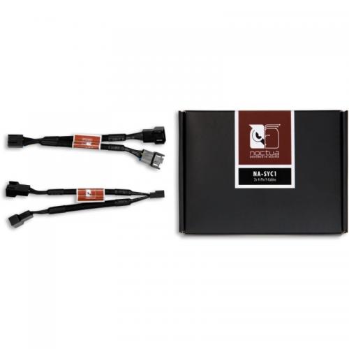 Cablu Noctua, 2x 4-pin female - 2x 4-pin male, Black