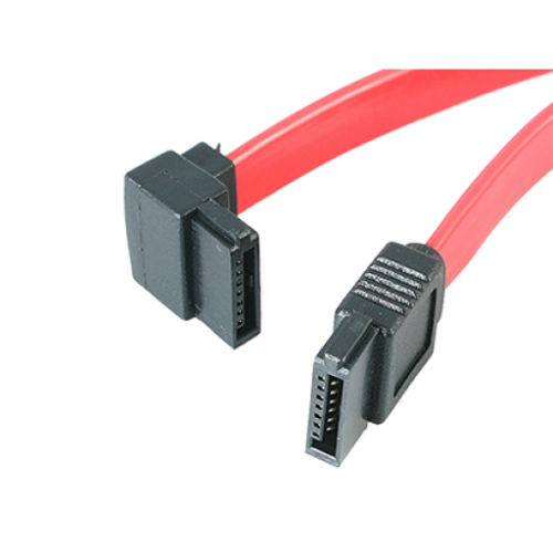 Cablu plat Gembird, SATA drept - SATA indoit la 90grade, 50cm, Red, Bulk