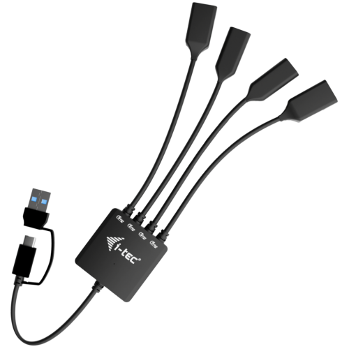 Hub USB I-TEC CACBLHUB2A2C, 2 x USB-C, 2 x USB-A, Black