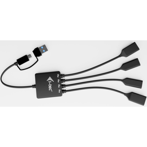 Hub USB I-TEC CACBLHUB2A2C, 2 x USB-C, 2 x USB-A, Black