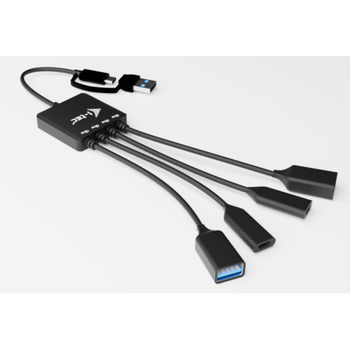 Hub USB I-TEC CACBLHUB2A2C, 2 x USB-C, 2 x USB-A, Black