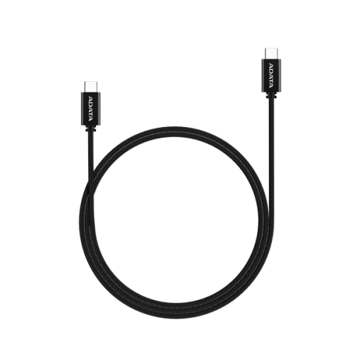 Cablu de date A-Data CACC-100PN-BK, USB-C male - USB-C male, 1 m, Black