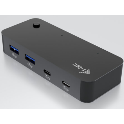 Switch KVM I-TEC CAKVMHUB2A2C, 2 x USB-A, 2 x USB-C, Black