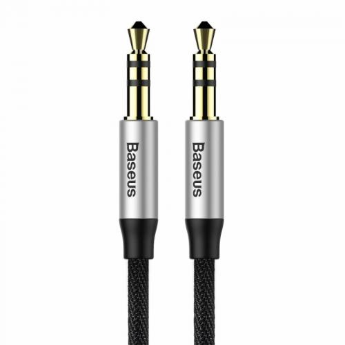 Cablu audio Baseus Yiven M30, 1x 3.5mm jack - 1x 3.5mm jack, 1.5m, Black-Silver