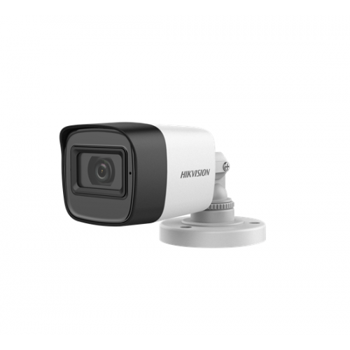 Camera de supraveghere Hikvision Turbo HD Bullet, DS-2CE16H0T-ITFS (2.8mm); 5MP; Microfon audio incorporat (semnalul audio - video se transmite pe acelasi cablu coaxial); rezolutie: 5 MP, 2560 × 1944; 5MP@ 20fps, 4MP@30fps, 4MP@25fps, 1080P@30fps, 1080P@2