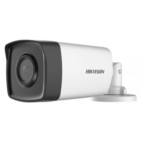 Camera supraveghere Hikvision Turbo HD DS-2CE17D0T-IT3FS(2.8mm), 2MP, microfon audio incorporat, senzor: 2 MP CMOS, rezolutie: 1920 × 1080@ 25fps, iluminare: 0.01 Lux @ (F1.2, AGC ON), 0 Lux cu IR, lentila fixa: 2.8mm, unghi vizualizare: horizontal FOV: 1