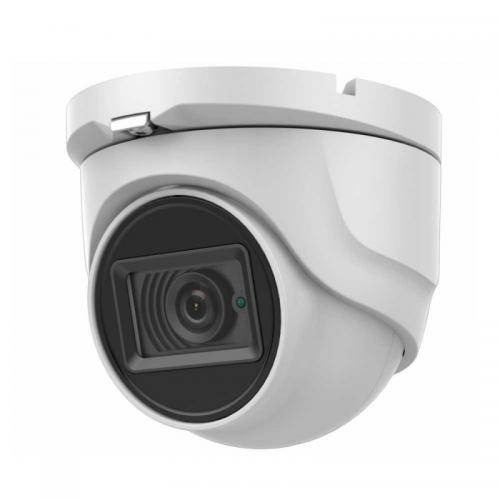 Camera de supraveghere Hikvision Turbo HD Outdoor Dome, DS-2CE76H8T- ITMF(2.8mm); 5 MP; Fixed Lens: 2.8mm; 5MP@20fps, 4MP@25fps(P)/30fps(N) (Default), EXIR, 20m IR, Outdoor EXIR Turret, ICR, 0.005 Lux/F1.2, 12 VDC, Smart IR, True WDR, 3D DNR, OSD Menu(Up 