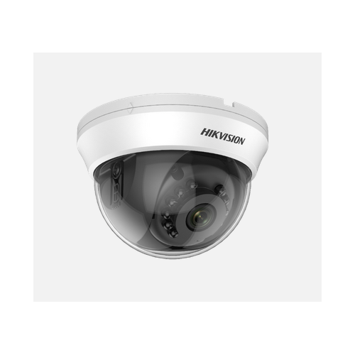 Camera supraveghere Hikvision Turbo HD dome DS-2CE56H0T-IRMMF(2.8mm)(C); 5MP, rezolutie: 2560 × 1944@20fps, iluminare: 0.01 Lux@(F1.2, AGC ON), 0 Lux with IR, lentila fixa: 2.8mm, unghi vizualizare: horizontal FOV: 85°, vertical FOV: 63°, diagonal FOV:110