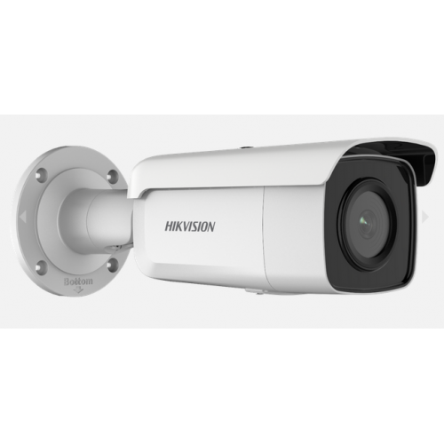 Camera supraveghere Hikvision IP Bullet DS-2CD2T46G2-ISU/SL(2.8mm)(C); 4MP, low-light powered by Darkfighter, Acusens deep learning algorithms- filtrarea alarmelor false dupa corpul uman si masini, alarma audio si luminoasa, comunicare audio bidirectional