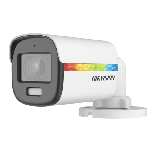 Camera de supraveghere Hikvision Turbo HD Bullet DS-2CE10DF8T-FSLN (2.8mm); 2MP, Color Vu - imagini color pe timp de noapte, mirofon audio incorporat, Aperture F1.0, senzor: 2 MP CMOS, rezolutie: 1920 (H) × 1080 (V)@25fps, iluminare: 0.0003 Lux @ (F1.0, A