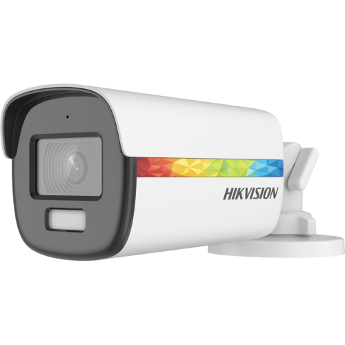 Camera supraveghere Hikvision Turbo HD ColorVu Bullet DS-2CE12DF8T-FSLN (2.8mm), 2MP, ColorVu, imagini color 24/7 (F1.0 aperture), microfon audio incorporat - audio over coaxial cable, rezolutie: 1920 × 1080@ 25fps, iluminare: 0.0003 Lux @ (F1.0, AGC ON),