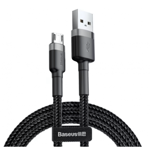 Cablu de date Baseus Cafule, USB male - micro USB male, 1m, Black