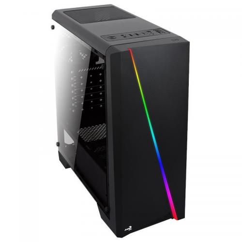 Carcasa Aerocool CYLON RGB Tempered Glass, Fara sursa