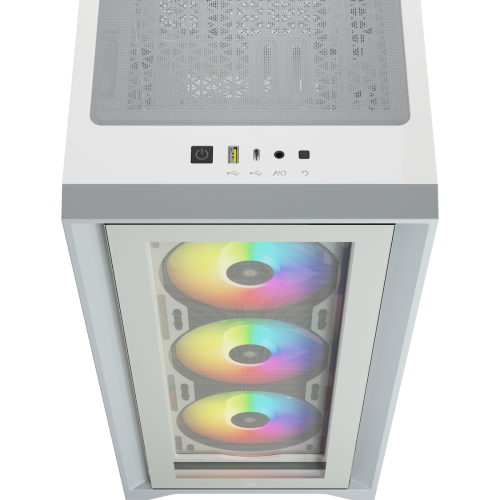 Carcasa Corsair iCUE 4000X RGB White, Fara sursa