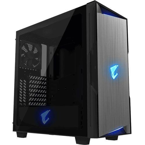 Carcasa Gigabyte Aorus AC300G, RGB Fusion 2.0 Mid Tower, Micro ATX, black