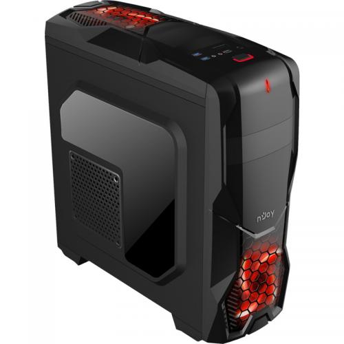 Carcasa Njoy Supernova, MiddleTower, fara sursa, black/red