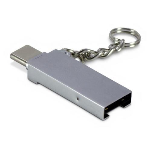 Card reader Inter-Tech OTG, USB-C, Silver