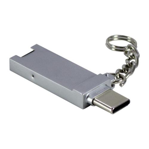 Card reader Inter-Tech OTG, USB-C, Silver 