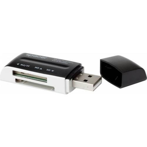 Card Reader Spacer SPCR-658 6-in-1, USB 2.0, Black-White