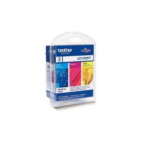 Cartus cerneala Brother (Blister Rainbow Pack - Cyan, Magenta, Galben) LC1100HYRBWBP