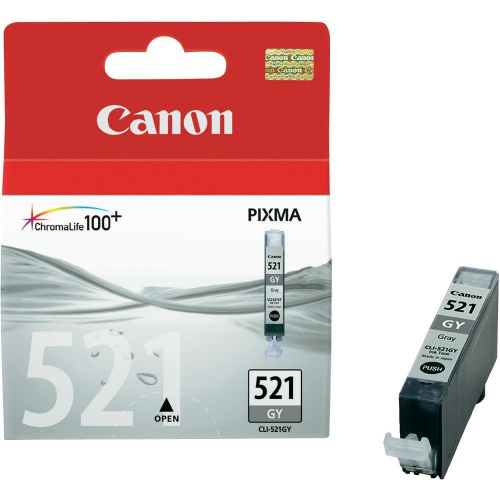 Cartus cerneala Canon CLI-521GY, grey, 9ml / 1395 pagini, pentru Canon Canon MX860, Pixma IP3600, Pixma IP4600, Pixma IP4700, Pixma MP550, Pixma MP560, Pixma MP620, Pixma MP630, Pixma MP640, Pixma MP980.