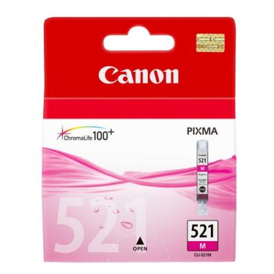 Cartus cerneala Canon CLI-521M, magenta, 9ml / 505 pagini, pentru Canon MX860, Pixma IP3600, Pixma IP4600, Pixma IP4700, Pixma MP540, Pixma MP550, Pixma MP560, Pixma MP620, Pixma MP630, Pixma MP640, Pixma MP980, Pixma MP990, Pixma MX870.
