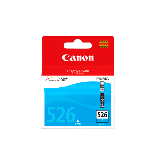 Cartus cerneala Canon CLI-526C, cyan, pentru Canon Pixma IP4850, Pixma IP4950, Pixma IX6550, Pixma MG5150, Pixma MG5250, Pixma MG5350, Pixma MG6150, Pixma MG6250, Pixma MG8150, Pixma MG8250, Pixma MX715, Pixma MX885, Pixma MX895.