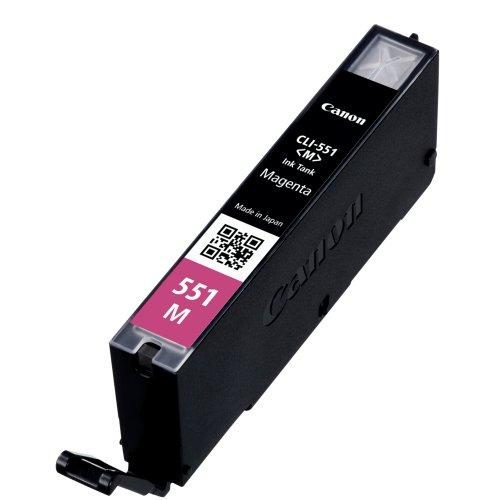 Cartus cerneala Canon CLI-551M, magenta, capacitate 7ml, pentru Canon Pixma IP7250, Pixma IP8750, Pixma IX6850, Pixma MG5450, Pixma MG5550, Pixma MG6350, Pixma MG6450, Pixma MG7150, Pixma MX925.