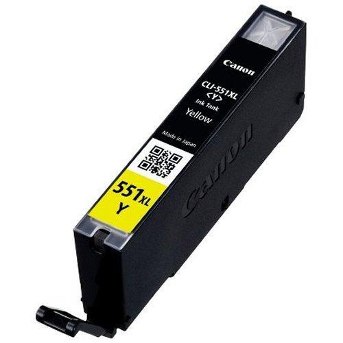 Cartus cerneala Canon CLI-551XL, yellow, capacitate 11ml, pentru Canon Pixma IP7250, Pixma IP8750, Pixma IX6850, Pixma MG5450, Pixma MG5550, Pixma MG6350, Pixma MG6450, Pixma MG7150, Pixma MX925.