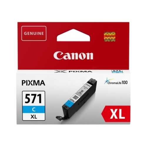 Cartus cerneala Canon CLI-571XL, cyan, capacitate 11ml, pentru Canon Pixma MG6850/MG6851, Canon Pixma MG5750/MG5751, Canon Pixma MG7750/MG7751/MG7752.