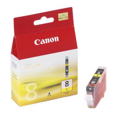 Cartus cerneala Canon CLI-8Y, yellow, capacitate 13ml, pentru Canon Pixma IP4200, Pixma IP4300, Pixma IP4500, Pixma IP5200, Pixma IP5300, Pixma IP6600D, Pixma IP6700D, Pixma MP500, Pixma MP530, Pixma MP600, Pixma MP610, Pixma MP800, Pixma MP810, Pixma MP8