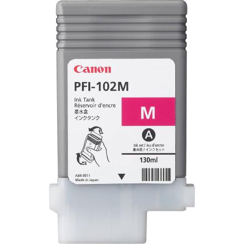 Cartus cerneala Canon PFI-102M, magenta, capacitate 130ml, pentru Canon LP17, LP24, iPF510, iPF600,iPF605, iPF700, iPF710, iPF720