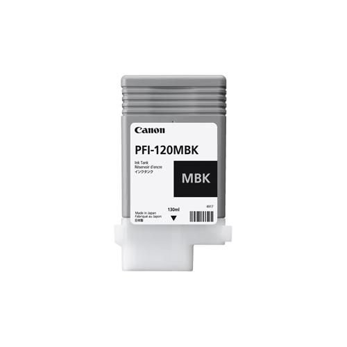 Cartus cerneala Canon PFI-120MBK, matte black, capacitate 130ml, pentru Canon TM 200/205/300/305.