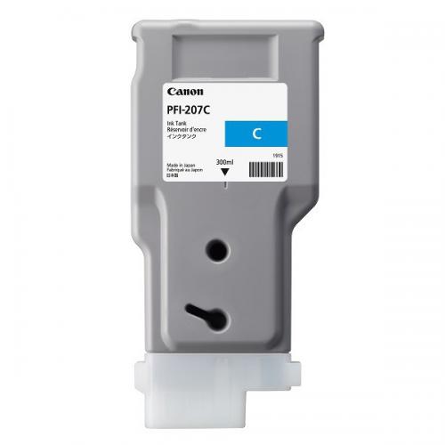 Cartus cerneala Canon PFI-207C, cyan, capacitate 300ml, pentru Canon iPF680/685, iPF780/785