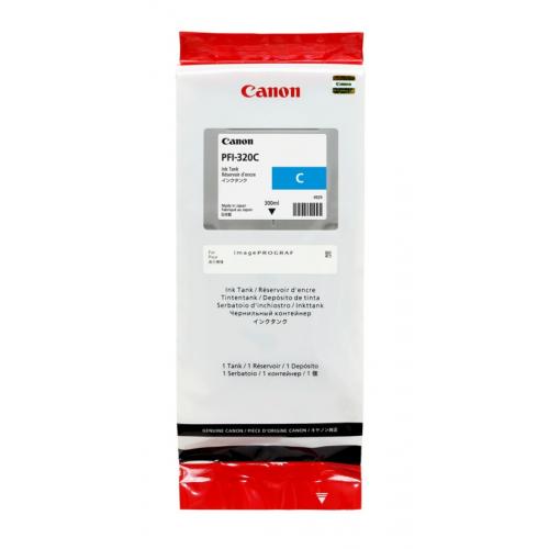 Cartus cerneala Canon PFI-320C, cyan, capacitate 300ml, pentru Canon TM 200/205/300/305.